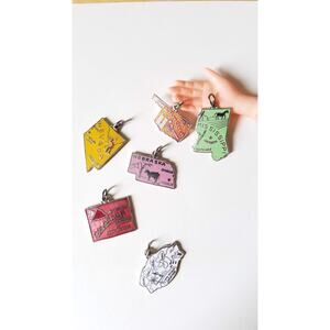 Oklahoma Enameled State Charm,  Other States Available